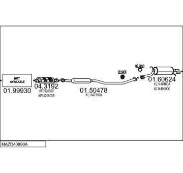 Výfukový systém MTS MAZD40890A004055