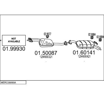 Výfukový systém MTS MERC08890A000930