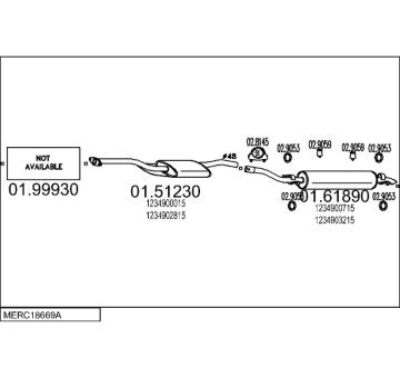 Výfukový systém MTS MERC18669A000403
