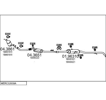 Výfukový systém MTS MERC52659A009342