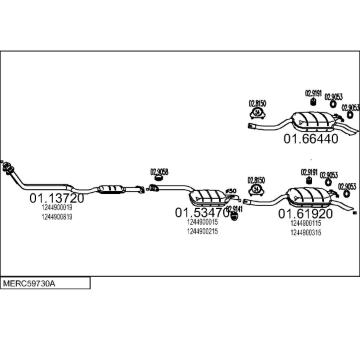 Výfukový systém MTS MERC59730A000438
