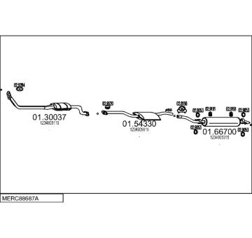 Výfukový systém MTS MERC88687A000400