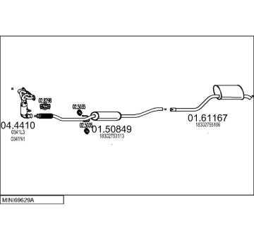 Výfukový systém MTS MINI69629A023446