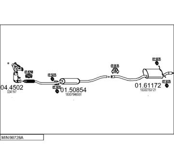 Výfukový systém MTS MINI90728A033077