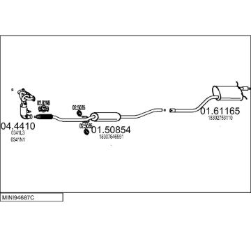 Výfukový systém MTS MINI94687C005373