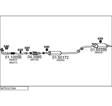 Výfukový systém MTS MITS32720A013880