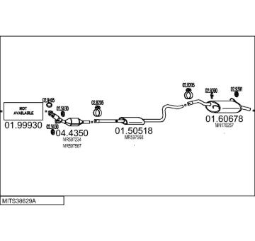 Výfukový systém MTS MITS38629A018036