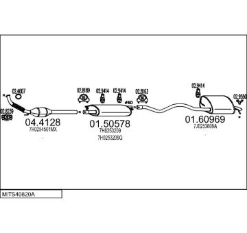 Výfukový systém MTS MITS40820A018212