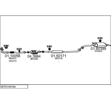 Výfukový systém MTS MITS74870A013881