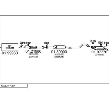 Výfukový systém MTS NISS24720A017681