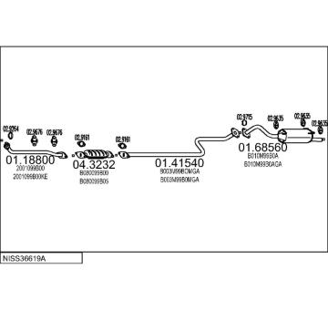 Výfukový systém MTS NISS36619A004112