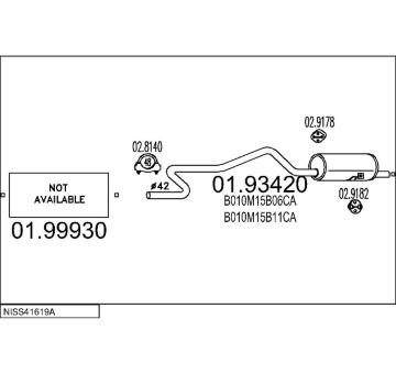 Výfukový systém MTS NISS41619A004107