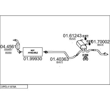 Výfukový systém MTS OPEL41878A000908
