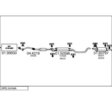 Výfukový systém MTS OPEL54248A138679
