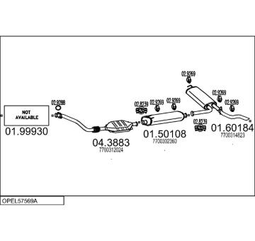 Výfukový systém MTS OPEL57569A010100