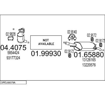 Výfukový systém MTS OPEL68579A017696