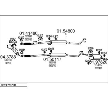 Výfukový systém MTS OPEL71579B017695