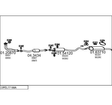 Výfukový systém MTS OPEL77188A059270