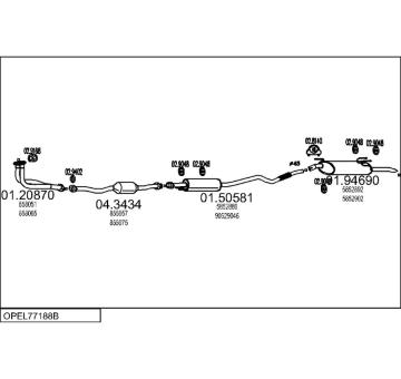 Výfukový systém MTS OPEL77188B059270