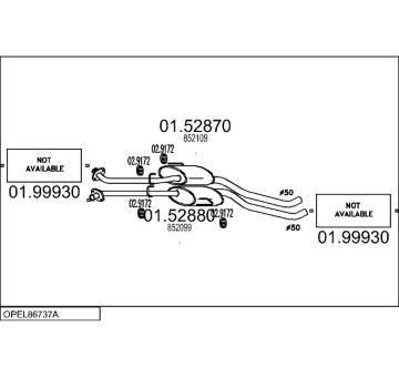 Výfukový systém MTS OPEL86737A015809