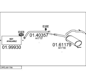 Výfukový systém MTS OPEL89179A024431