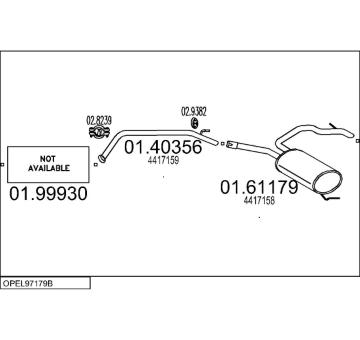 Výfukový systém MTS OPEL97179B019922
