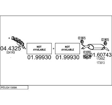 Výfukový systém MTS PEUG41509A018994
