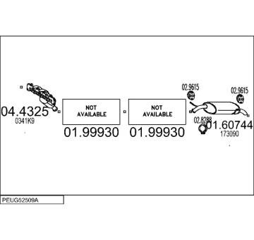 Výfukový systém MTS PEUG52509A018995