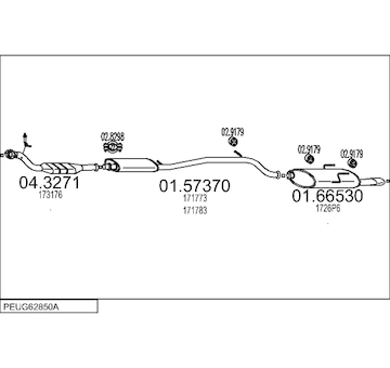 Výfukový systém MTS PEUG62850A008407