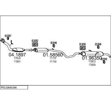Výfukový systém MTS PEUG69529A028655