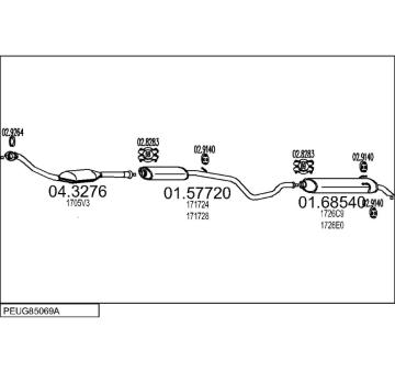 Výfukový systém MTS PEUG85069A002475