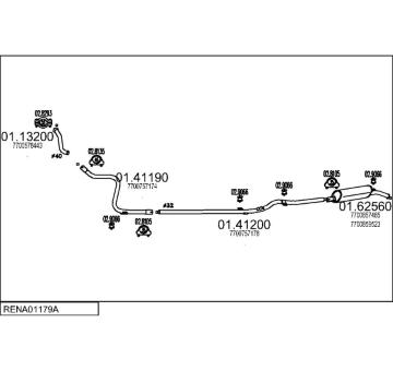 Výfukový systém MTS RENA01179A001971