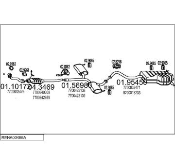 Výfukový systém MTS RENA03469A028636
