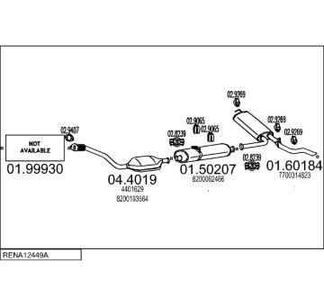Výfukový systém MTS RENA12449A017998