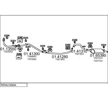 Výfukový systém MTS RENA23680A002099