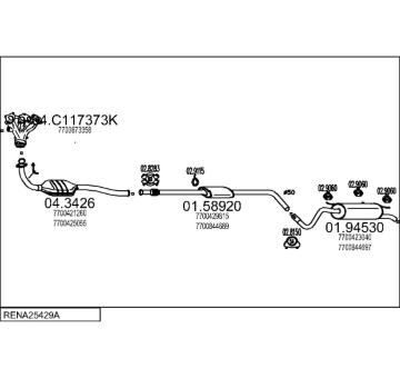 Výfukový systém MTS RENA25429A005653