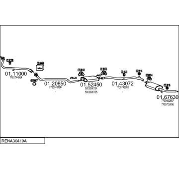 Výfukový systém MTS RENA30419A007953