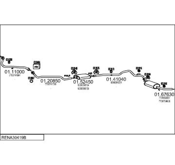 Výfukový systém MTS RENA30419B007953