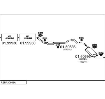 Výfukový systém MTS RENA30668A015598