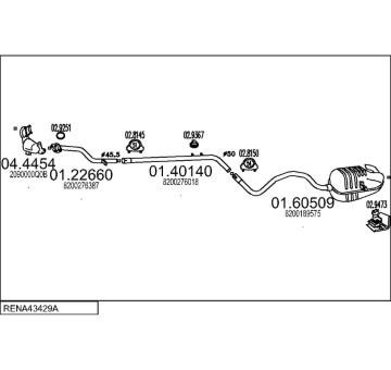 Výfukový systém MTS RENA43429A018788