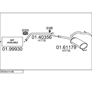 Výfukový systém MTS RENA47419B019865