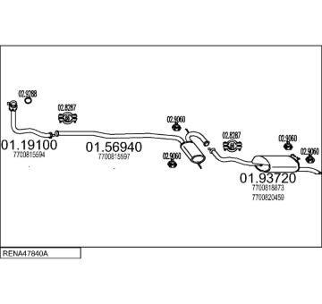 Výfukový systém MTS RENA47840A004800