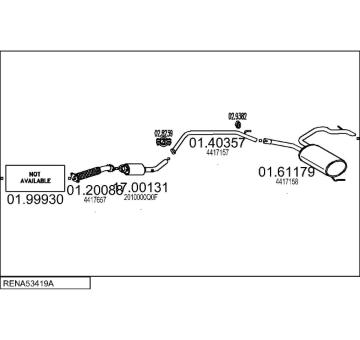 Výfukový systém MTS RENA53419A003471