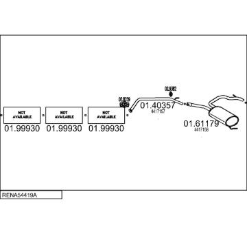 Výfukový systém MTS RENA54419A003471