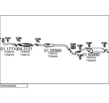 Výfukový systém MTS RENA58858A017854
