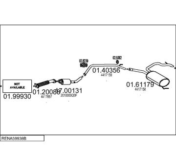 Výfukový systém MTS RENA59938B028516