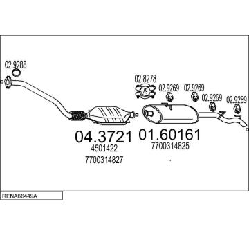 Výfukový systém MTS RENA66449A010082