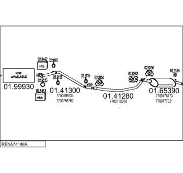 Výfukový systém MTS RENA74149A002099