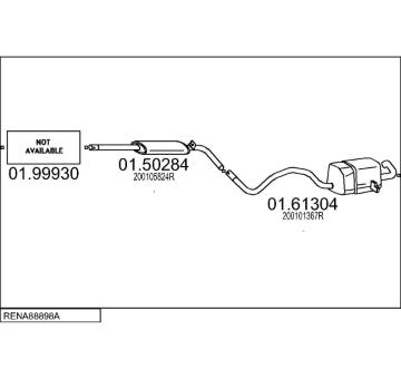 Výfukový systém MTS RENA88898A029959