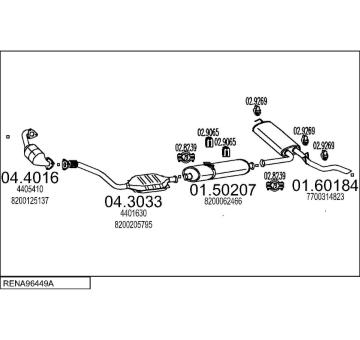 Výfukový systém MTS RENA96449A016491